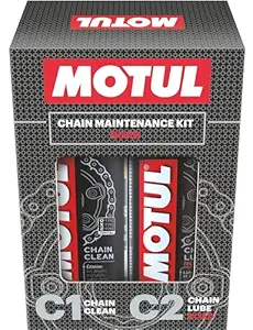 Motul Combo of C2 Chain Lube (150 ml) and C1 Chain Clean for All Bikes (150 ml) (LBCH001)